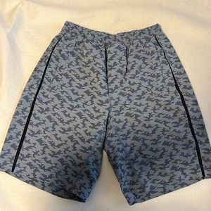 Blue camo Lululemon Pacebreaker Shorts